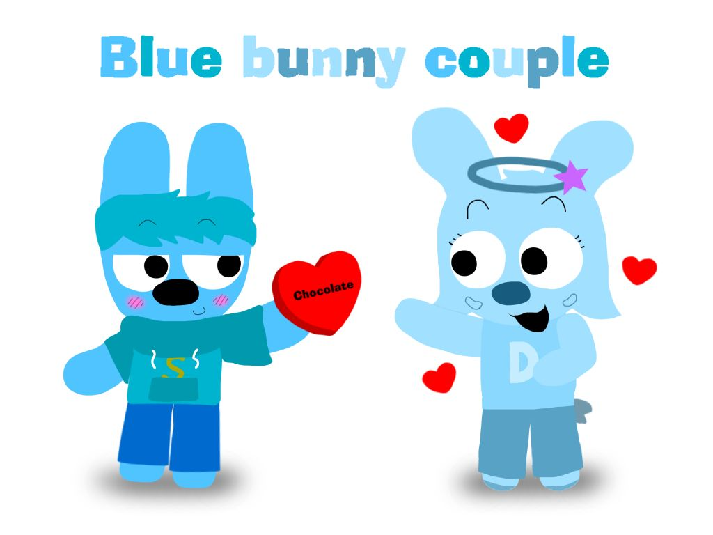 Blue bunny couple!